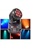 Quenlite Wash-107 DMX Moving Head Robot Sahne Işık Sistemi 7x10W RGBW